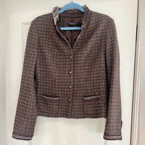 Tahari Textured Brown Blazer